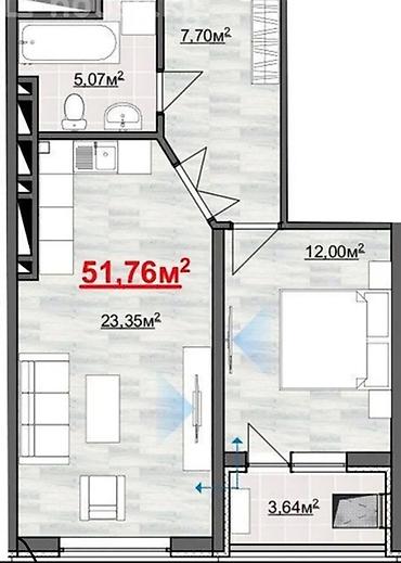 Продажа квартир: 1 комната, 51 м², Элитка, 13 этаж, Косметический ремонт — 13