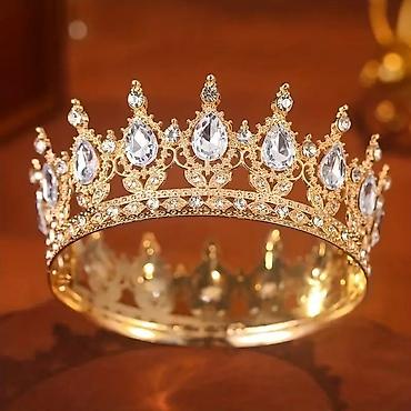Aksesoari za kosu: Luksuzna kruna/tiara sa bogatim baroknim dizajnom - Materijal: legura — 5