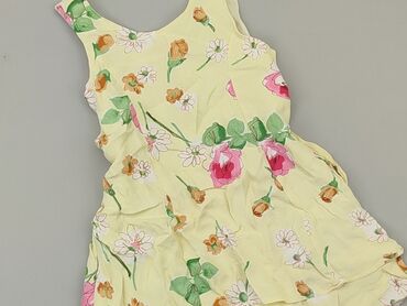 bluzka w kwiaty krótki rękaw: Sukienka, 3-4 lat, 98-104 cm, stan - Bardzo dobry