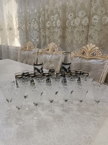 Çay dəstləri və servizlər: Çay dəsti, rəng - Boz, Şüşə — 20