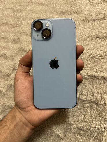 ucuz telefonlar iphone: IPhone 14, 256 GB, Pacific Blue, Barmaq izi, Face ID