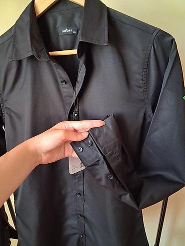 pull and bear: Köynək, Tudors, XS, rəng - Qara — 4