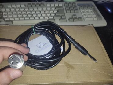 аудио адаптер: Кабель для микрофона Female XLR to Male 1/4 (6.35mm) TS, 3,5 метра в