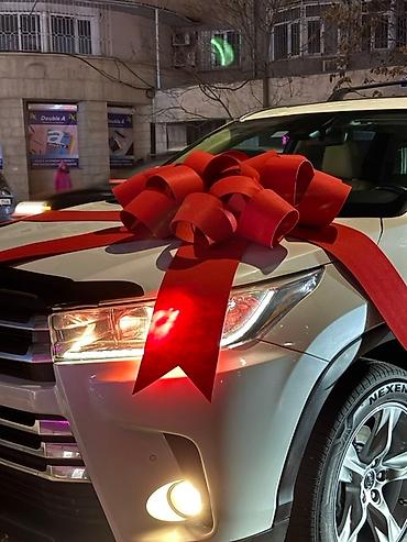 Декоративные ленты и банты: Большой декоративный бант для автомобиля - Яркий красный цвет — 13