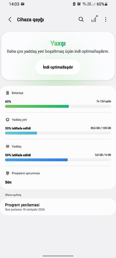 balaca iphone: Samsung Galaxy A70, 128 GB, rəng - Göy, Face ID — 4