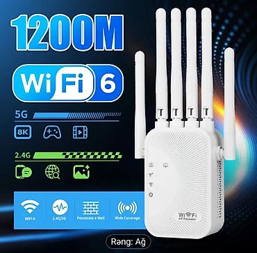 internet güçlendirici: Wi‑Fi 6 AP/Repeater – 1200M, Dual‑Band (2.4 GHz + 5 GHz) - 1200 Mb/s — 1