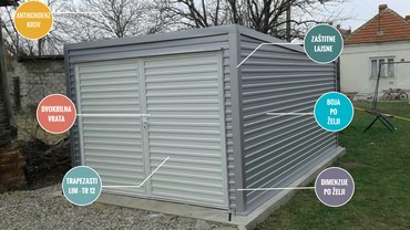Garaže: Montažne garaže 6m x 3m ili po želji.
Pocinkovane ili plastificirane. na lalafo.rs - slika 3 Montažne garaže 6m x 3m ili po želji.
Pocinkovane ili plastificirane. - Kragujevac - slika 3
