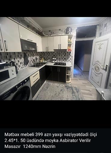 Mətbəx mebeli: Mətbəx mebeli satılır. Xüsusiyyətlər: - Üst və alt dolablar komplekt — 4