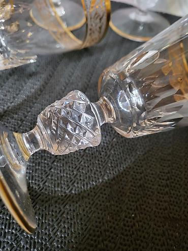 Ostali antikviteti: Luksuzne kristal case za vino1955/56 god,rucni rad — 19