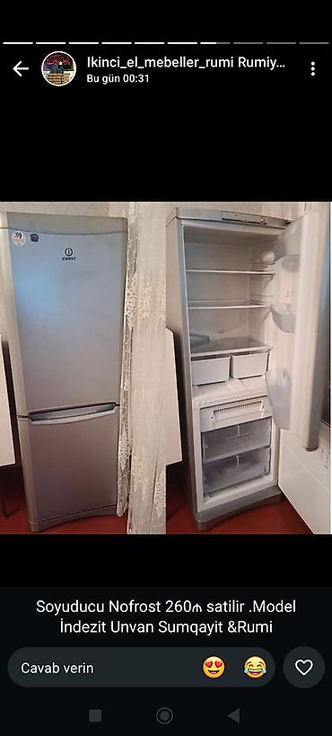 İndesit soyuducu – NoFrost sistemi ilə - Tip: Ikikameralı soyuducu
