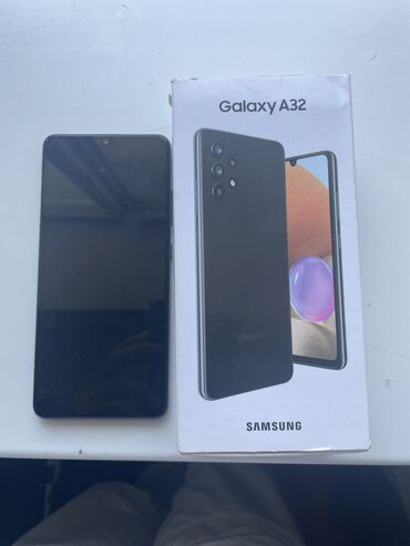 самсунг телефондор: Samsung Galaxy A32, Колдонулган, 128 ГБ, түсү - Боз, 2 SIM