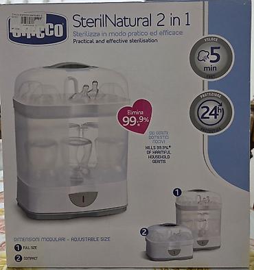 velika kolica: Chicco SterilNatural 2 in 1 – električni parni sterilizator flašica - — 2
