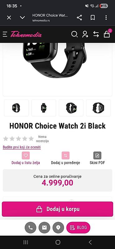 usb bluetooth za auto: HONOR Choice Watch 2i – pametni sat - Elegantan kvadratni dizajn sa — 2
