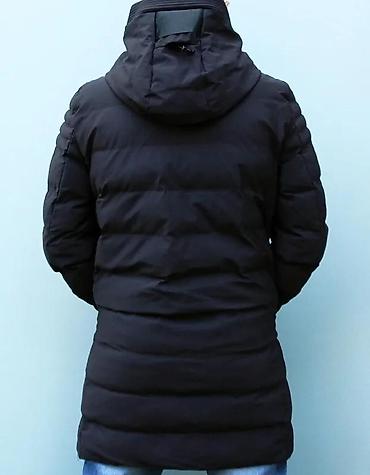 Zimske jakne: Muška zimska parka – crna - Duga silueta do sredine butina, ravnog — 2