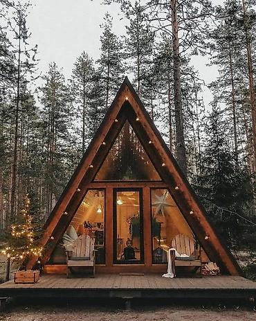 Древесные плиты: Modul tipli A-frame (A-şəkilli) taxta ev - Konstruksiya: Modul — 1