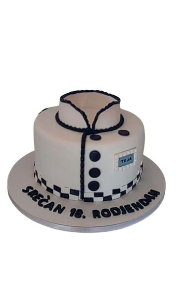 Konditorski proizvodi, slatkiši: Torta sa temom kuvarske jakne, idealna za proslave rođendana ili druge — 2