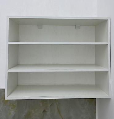 kitab dolablari: Ağ rəngli asma rəf sistemi - Material: laminat/LDSP tipli ağ örtüklü — 2