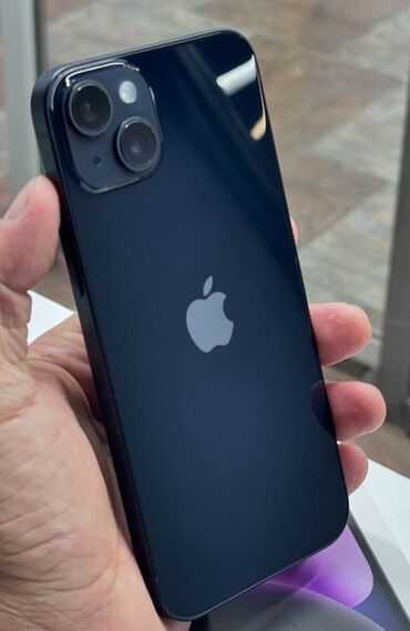Apple iPhone: IPhone 14, Б/у, 128 ГБ, Синий, Зарядное устройство, Защитное стекло, Чехол, 91 %