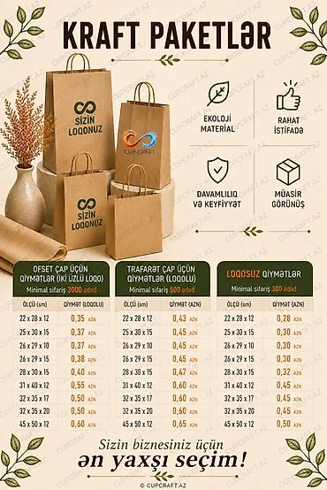 mersedes yağları: Bizneslər üçün brend loqolu və loqosuz qablaşdırma/horeca məhsulları — 3