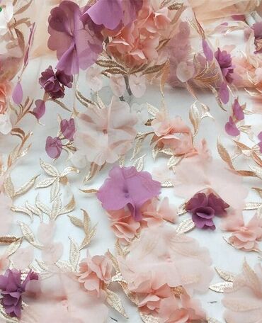 пахта кант: Продаю красивые нарядные ткани кружева гипюр цветочку на сетке
