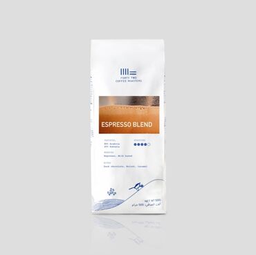 kofe satışı: Forty Two Coffee Roasters-dan Espresso Blend qəhvəsi. Tərkibində