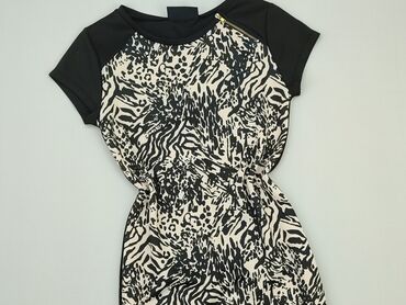 czarna sukienki w kwiaty: Dress, L (EU 40), condition - Very good