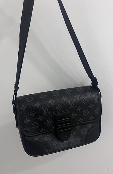 Сумкалар: Сумка через плечо Louis Vuitton (Monogram Eclipse) - Цвет: черный с — 2