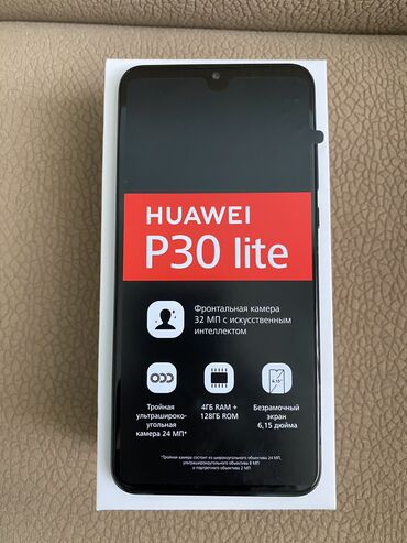 huawei nova 11 pro qiymeti: Huawei P30 Lite, 128 GB, rəng - Qara, Zəmanət, Sensor, Barmaq izi
