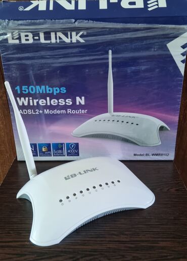 Modemlər və şəbəkə avadanlıqları: 150M bps Wireless N ADSL2+Modem Router.
Təzədir quruda