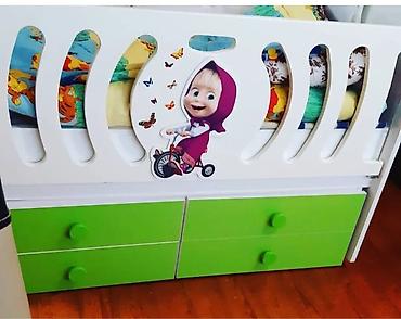 Uşaq çarpayısı – “Maşa və Ayı” dekorlu - Material: MDF/Laminit