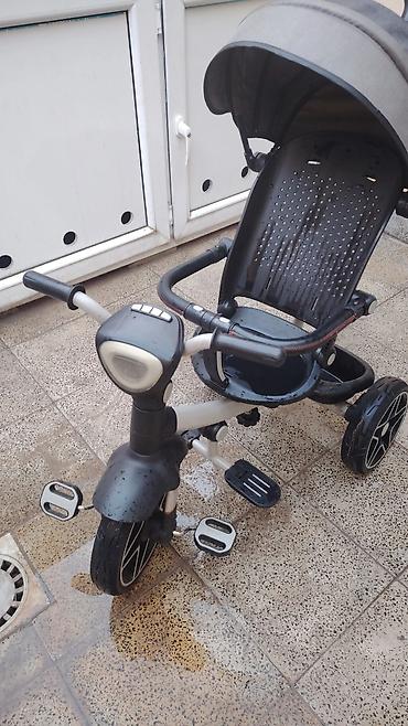velosiped 3 teker: Uşaq üçün 3 təkərli velosiped-araba - Rəng: qara-boz - Günəşlikli — 1