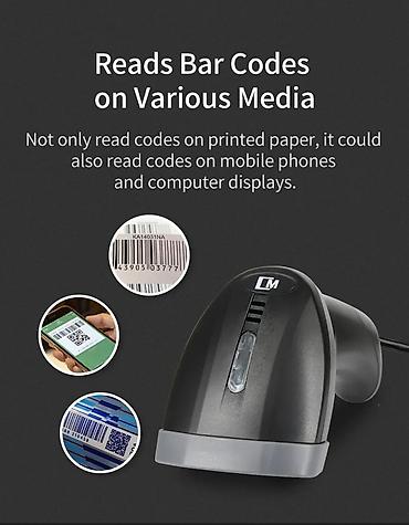 Торговое оборудование: Cканер штрих кодов Winson CMI-8010 USB 1D/2D/QR CMOS проводной (с — 2