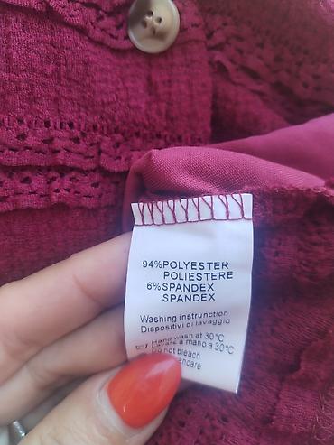 hm lanene pantalone: Dvodijelni ženski komplet u boji maline/bordo. Novo bez etikete, M, L — 2