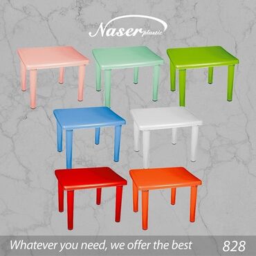 Uşaq masaları: Oğlan və qız üçün, Yeni, Bağça masası, Stulsuz — 10