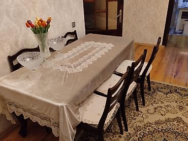 Комплекты диванов и кресел: Qonaq otağı üçün 6 nəfərlik masa–stul dəsti - Komplekt: 1 ədəd — 1