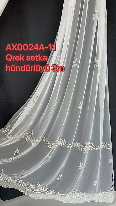 sap: Model: AXP0239A (2, 3, 4) Təsvir: - Zərif tül pərdə parçası – şəffaf — 9