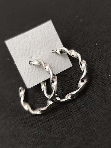 Minđuše: Set minđuša – više modela gs - Srebrne kružne minđuše sa — 1