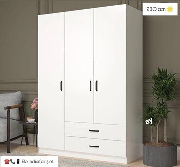 Yeni, 3 qapılı Düz dolab, Şifonyer