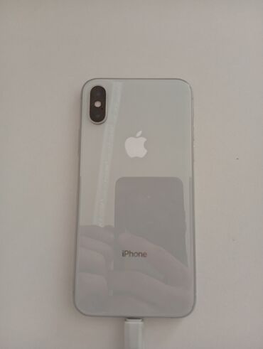 Apple iPhone: IPhone X, Серебристый, Кабель