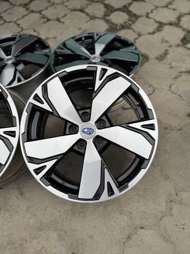 Шины: Литые Диски R 18 Subaru, Комплект, отверстий - 5, Б/у