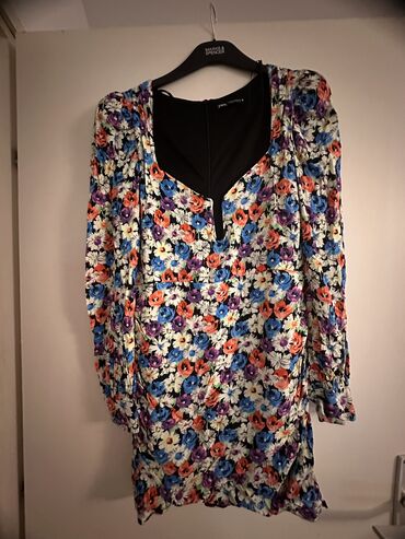 haljina od pliša: Zara M (EU 38), bоја - Šareno, Drugi stil, Dugih rukava