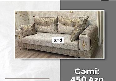 Divanlar: Tek divan – 450 AZN - Müasir dizayn: dərin kapitone tikişlər, qızılı — 36