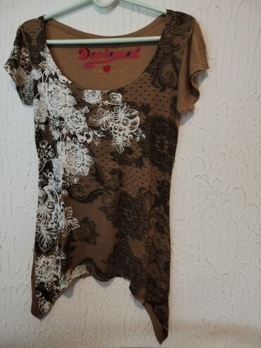 jordan majice: Desigual, M (EU 38), Cotton, color - Brown