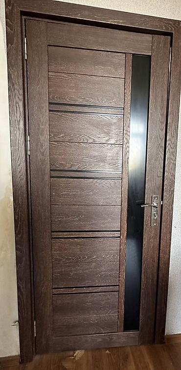 mdf plintus: Taxta interyer qapısı – modern dizayn - Material: ağac teksturalı — 1