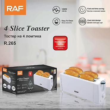 raf toster: №: 16196 Məhsulun adı: Toster RAF R.265 1200 W 2 bölməli, 4 tost üçün — 1