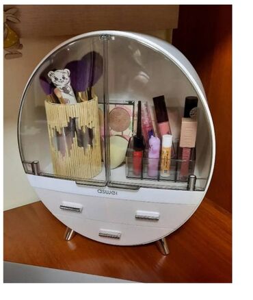embawood tek carpayilar: Dairəvi dizaynlı kosmetik organizer – Aswei brendi. Xüsusiyyətlər: -