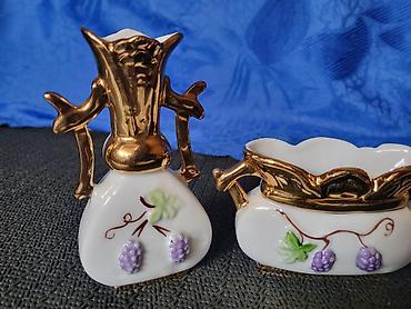 case coca cola: Trodelni nov porcelanski dekorativni set 1920g+. Trodelni set — 7