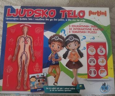 deciji telefon igracka: Pertinijeva društvena igra Ljudsko telo, sa 5 tabli, karticama i