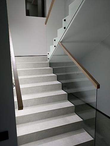 Обшивка лестниц: Перила и ограждения из каленного стекла. перила из стекла, любой — 5