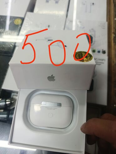 наушник для айфона: Вакуумдук, Apple, Жаңы, Электр зымсыз (Bluetooth), Классикалык